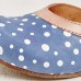 Women Polka Dot Round Toe Ankle Strap Block Heel Casual Comfy Heels Pumps