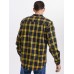 Mens Plaid Stand Collar High Low Cotton Long Sleeve Henley Shirts